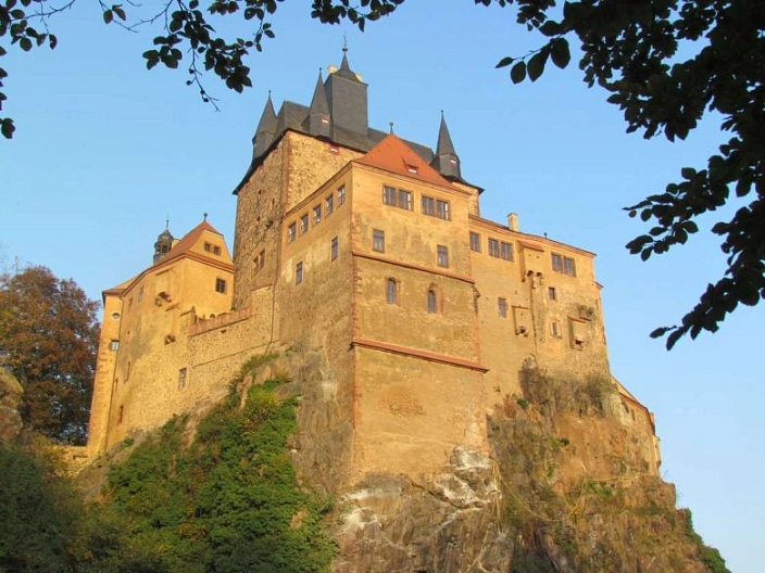 Burg Kriebstein blick von unten