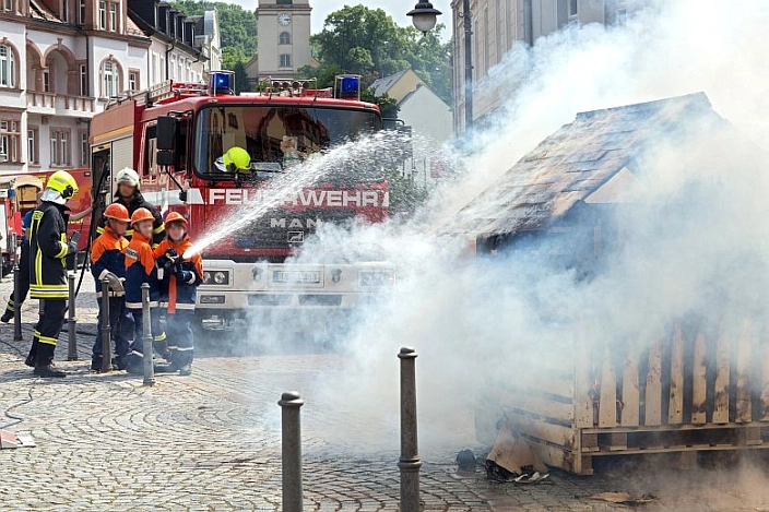 Feuerwehr Feuerwehr auf Marktplatz © Silke Dietze