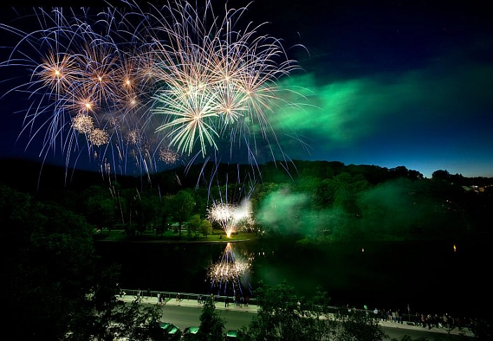 Feuerwerk des Waldheimer Stadtfestes