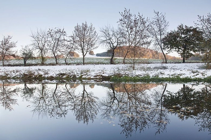Landschaft am Forschungsinstitut im Winter