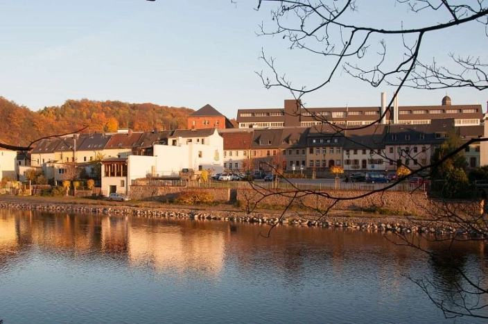 Blick auf die Heiste von der anderen Uferseite der Zschopau